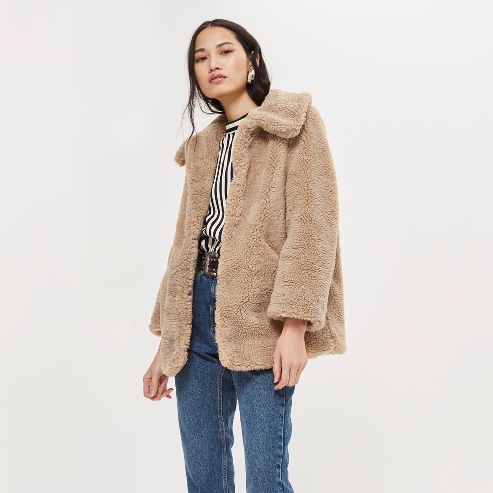 Topshop teddy coat
